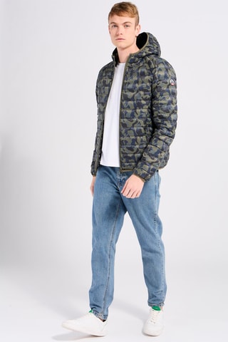 Doudoune à capuche Nico Print - Kaki