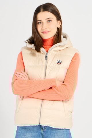 Doudoune sans manches réversible Daria Beige
