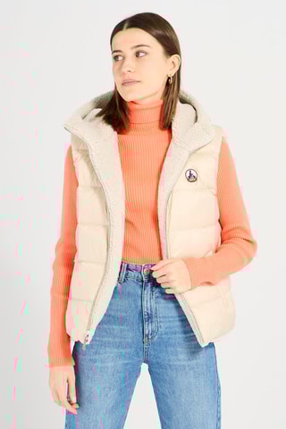 Doudoune sans manches réversible Daria Beige