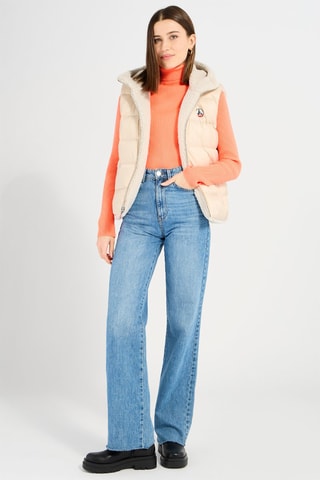 Doudoune sans manches réversible Daria Beige