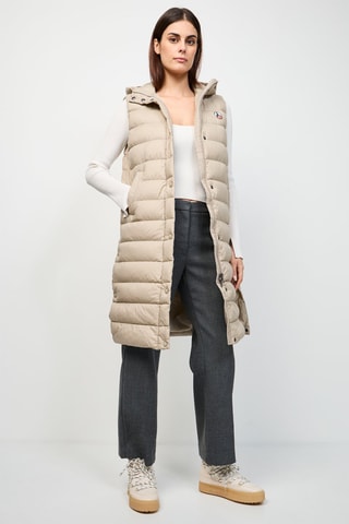 Doudoune longue sans manches Lola - Beige