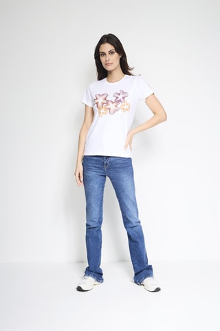 T-shirt en coton organique Rosas Bohemian - Blanc