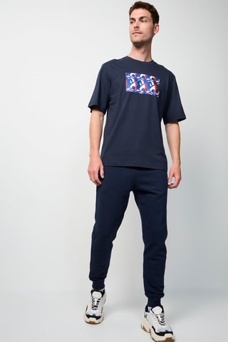T-shirt Leo Monogram - Bleu marine