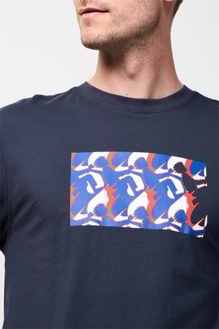 T-shirt Leo Monogram - Bleu marine