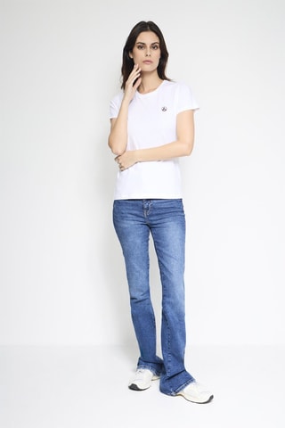 T-shirt droit en coton biologique Rosas - Blanc
