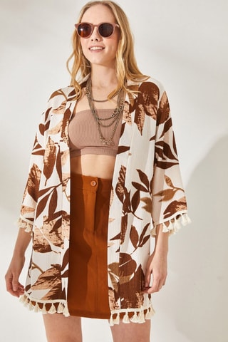 Kimono - Bruin en Ecru
