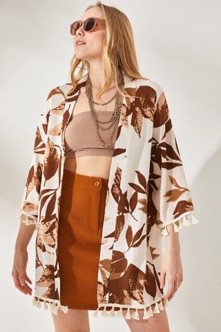 Kimono - Bruin en Ecru