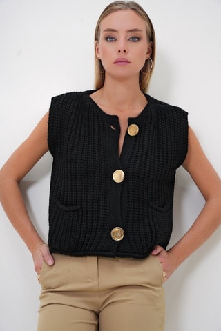 Mouwloos Vest - Zwart
