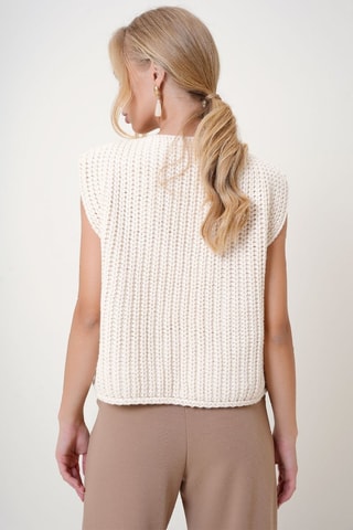 Mouwloos Vest - Ecru