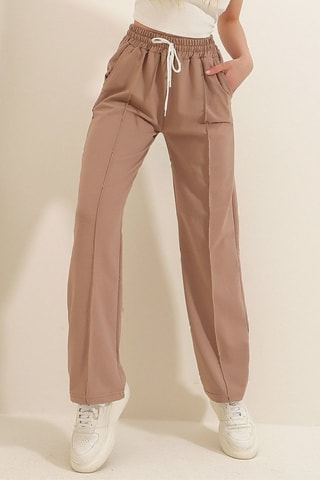 Broek Wide Legs - Bruin