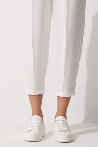 Linnen Broek Relaxed Fit - Wit