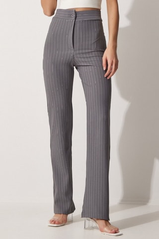 Broek Hoge Taille - Grijs