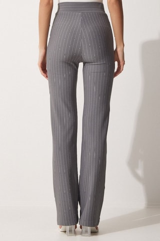 Broek Hoge Taille - Grijs