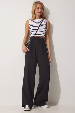 Broek Wide Legs - Zwart