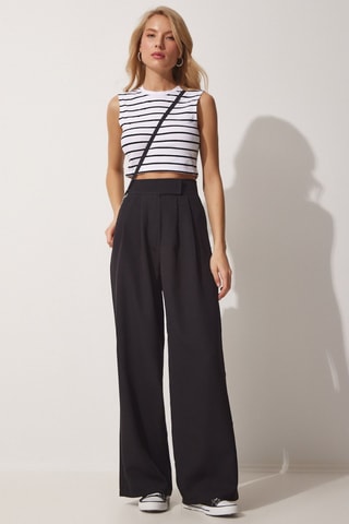 Broek Wide Legs - Zwart