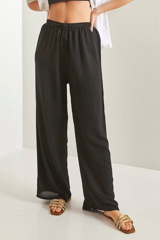 Broek Wide Legs - Zwart