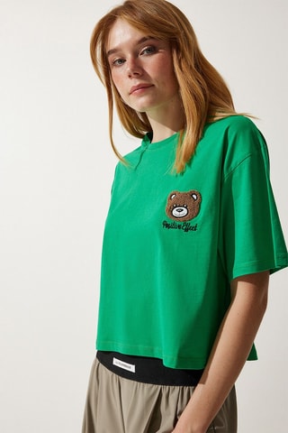 Crop Top - Donkergroen