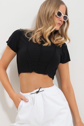 Crop Top - Zwart