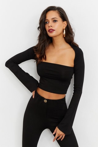 Crop Top - Zwart