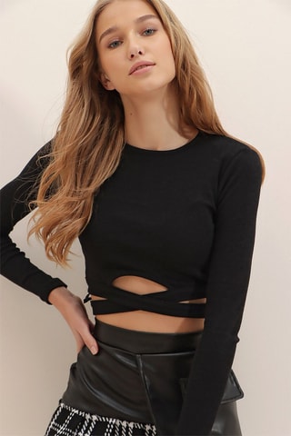 Crop Top - Zwart