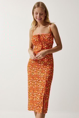 Midi-jurk - Oranje