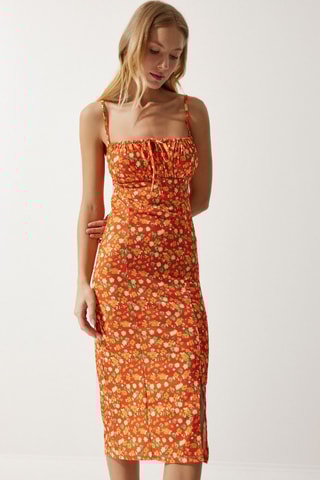 Midi-jurk - Oranje