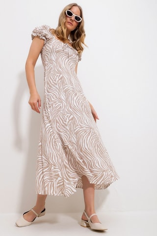 Midi-jurk - Beige