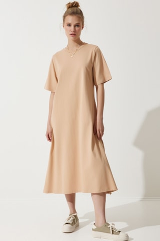 Lange Jurk - Beige