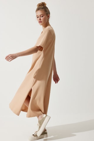Lange Jurk - Beige