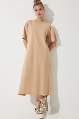 Lange Jurk - Beige