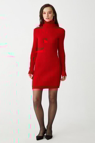 Trui-jurk - Rood