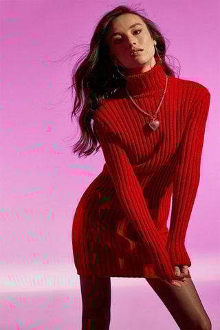Trui-jurk - Rood