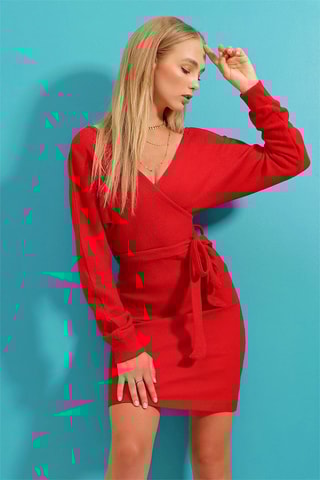 Nauwaansluitende Jurk - Rood