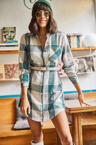 Blouse-jurk - Groen