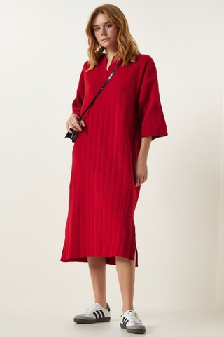 Trui-jurk - Rood