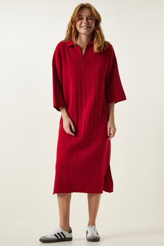 Trui-jurk - Rood