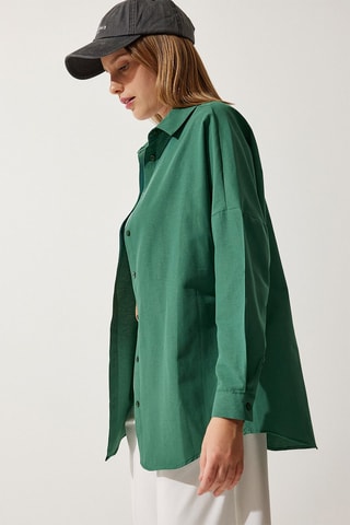 Oversized Blouse - Smaragdgroen