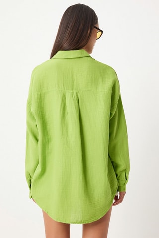 Oversized Overhemd - Olijfgroen