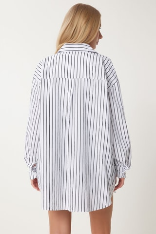 Oversized Overhemd - Wit en Zwart