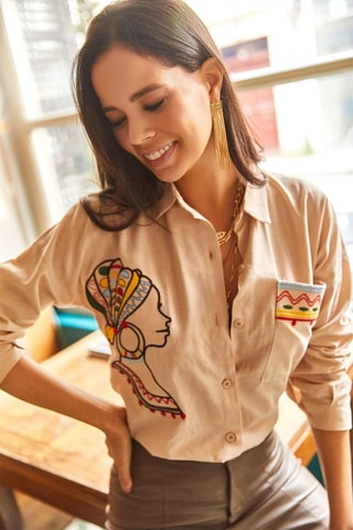 Blouse - Beige