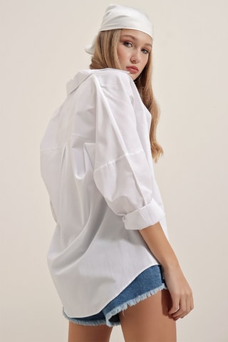 Oversized Blouse - Wit