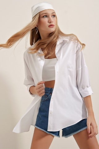 Oversized Blouse - Wit