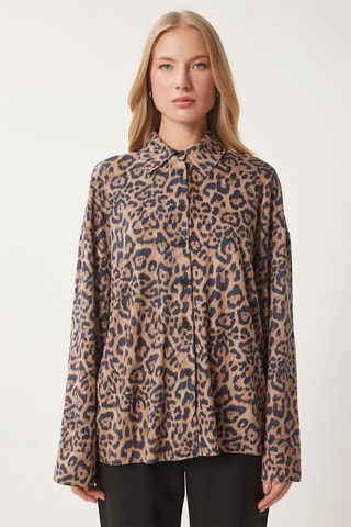 Blouse - Zwart en Beige