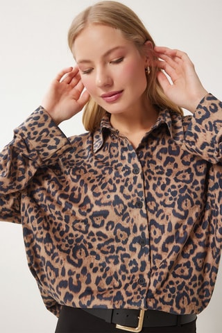 Blouse - Zwart en Beige