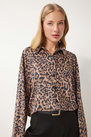 Blouse - Zwart en Beige