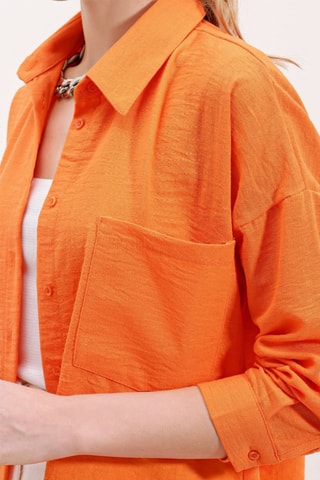 Chemisier en lin - Orange
