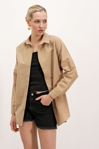 Chemisier oversize - Beige