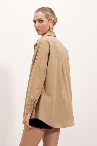 Chemisier oversize - Beige