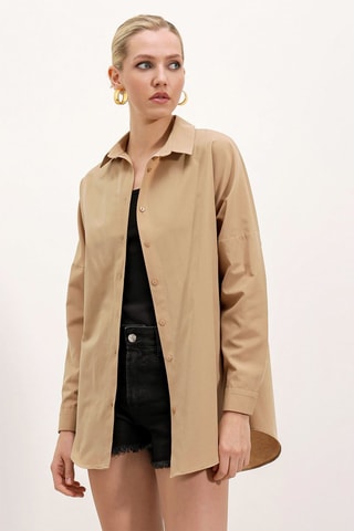 Chemisier oversize - Beige