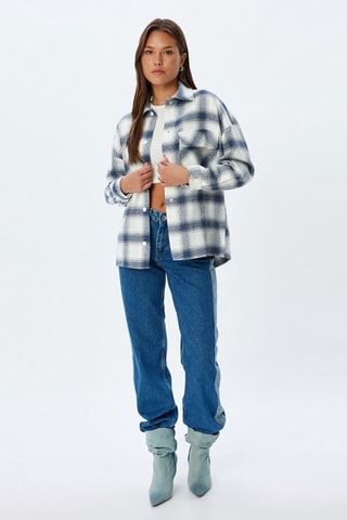 Blouse - Wit en Blauw